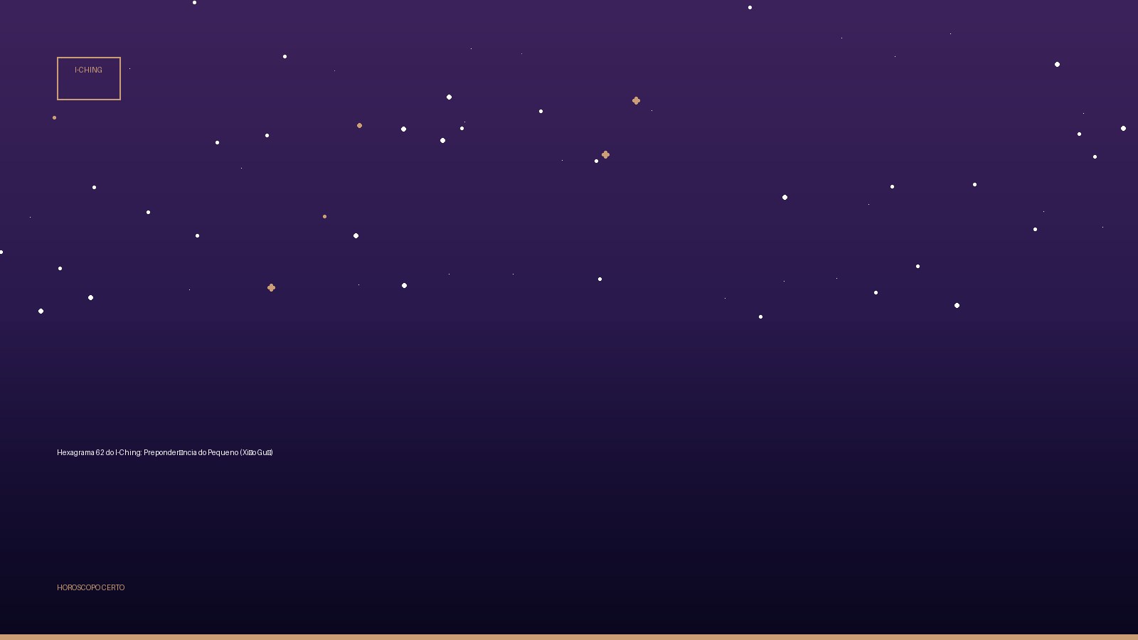 Hexagrama 62 do I-Ching: Preponderância do Pequeno (Xiǎo Guò) — I-Ching no Horoscopo Certo