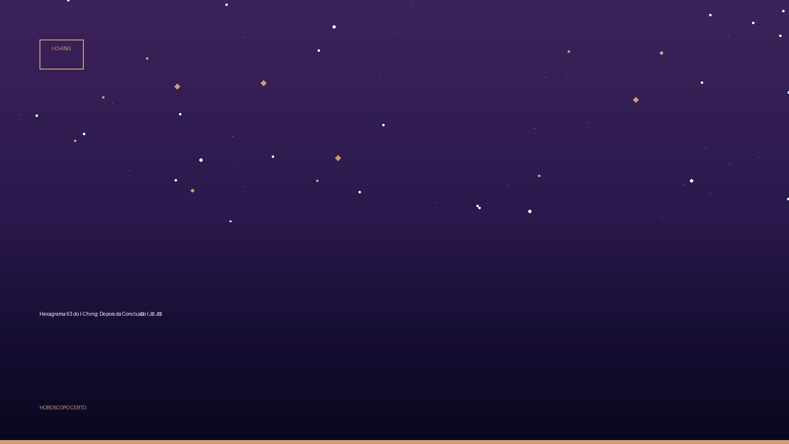 Hexagrama 63 do I-Ching: Depois da Conclusão (Jì Jì) — I-Ching no Horoscopo Certo