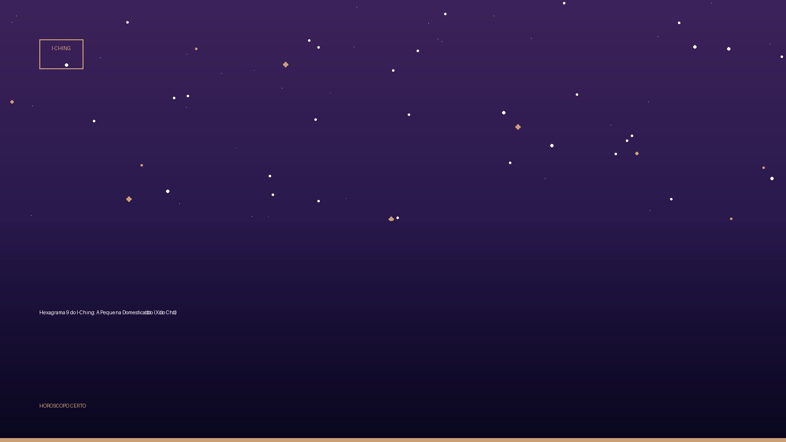 Hexagrama 9 do I-Ching: A Pequena Domesticação (Xiǎo Chù) — I-Ching no Horoscopo Certo