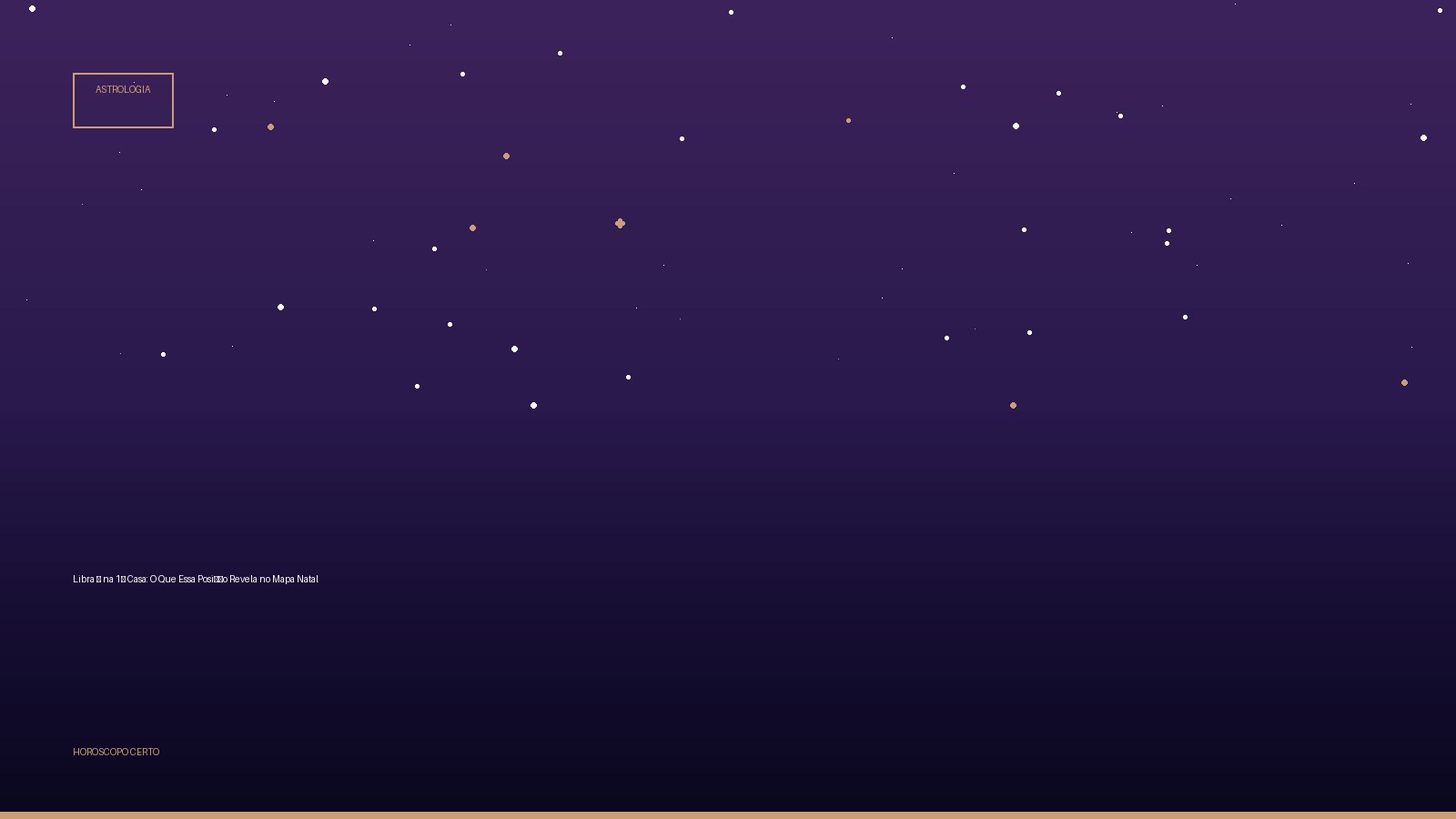 Libra ♎ na 1ª Casa: O Que Essa Posição Revela no Mapa Natal — Astrologia no Horoscopo Certo