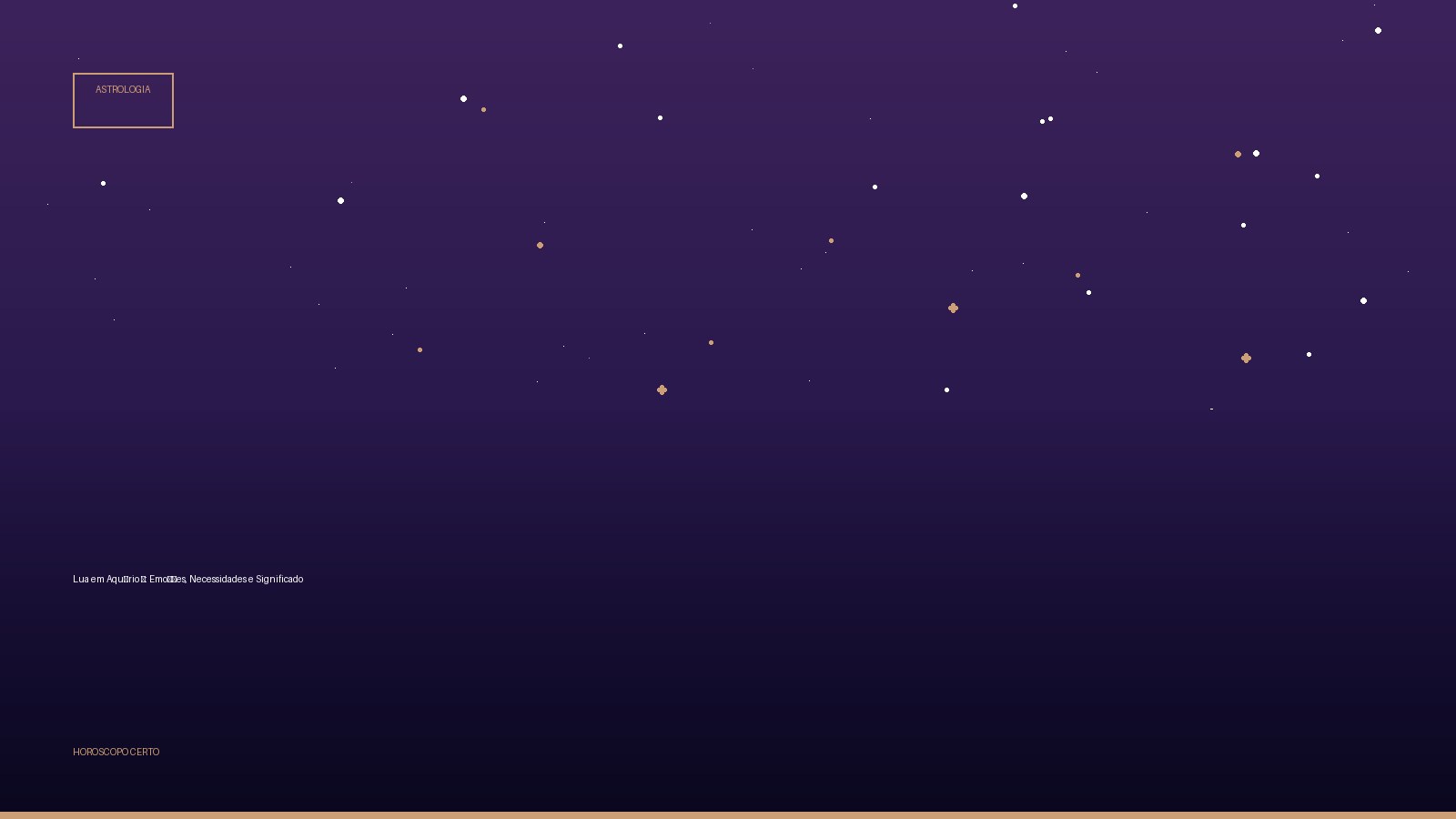 Lua em Aquário ♒: Emoções, Necessidades e Significado — Astrologia no Horoscopo Certo