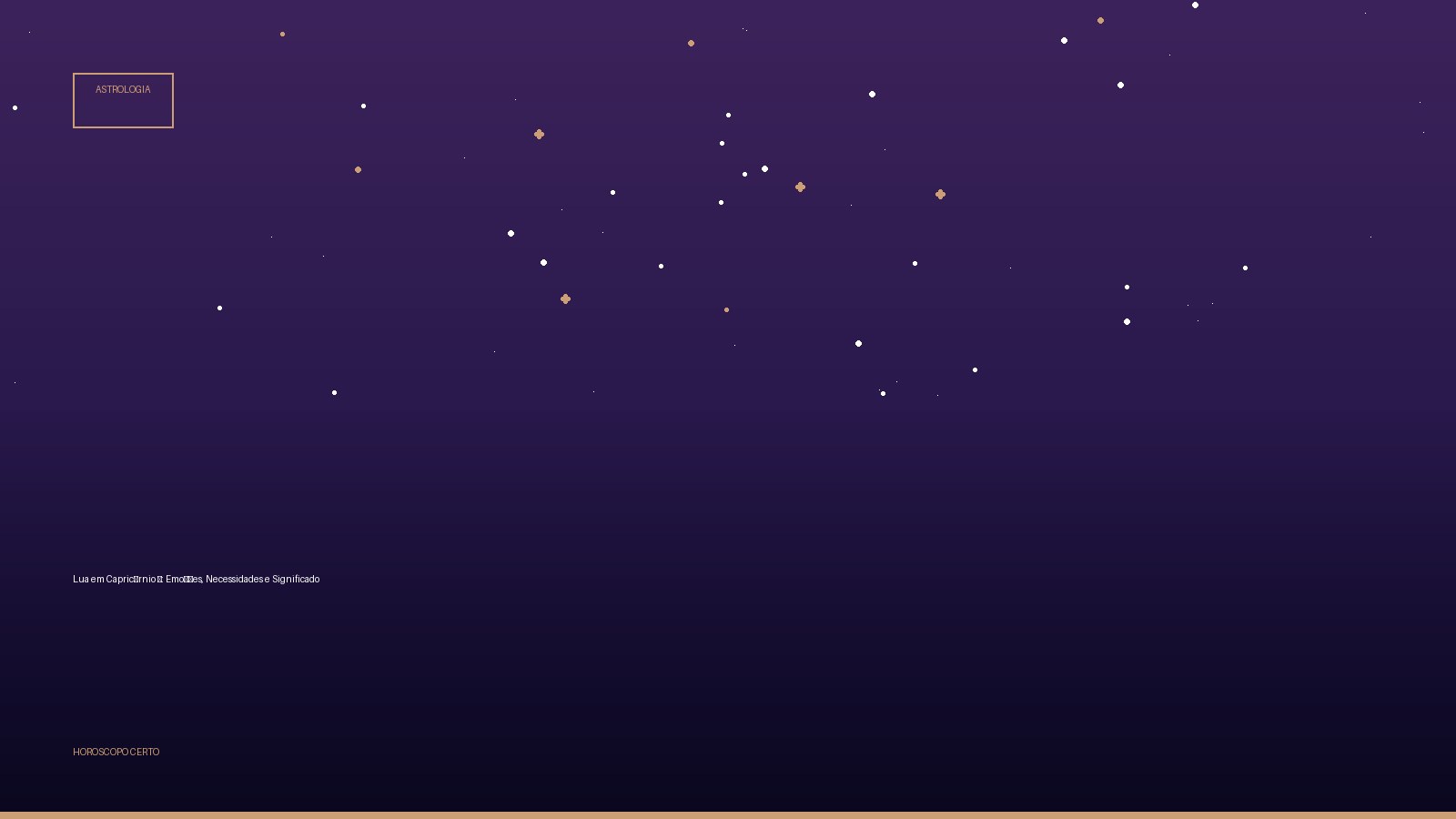 Lua em Capricórnio ♑: Emoções, Necessidades e Significado — Astrologia no Horoscopo Certo