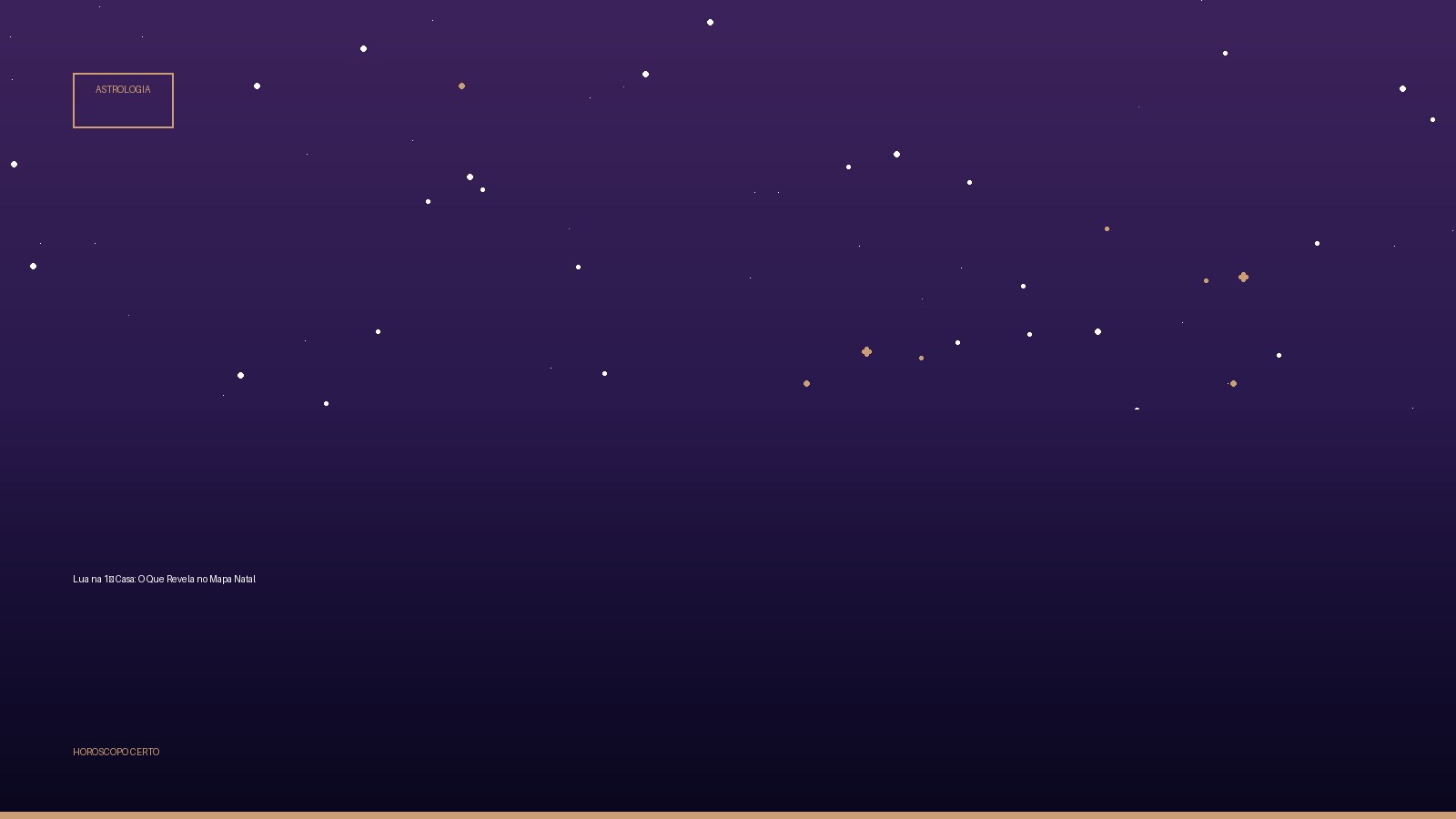 Lua na 1ª Casa: O Que Revela no Mapa Natal — Astrologia no Horoscopo Certo