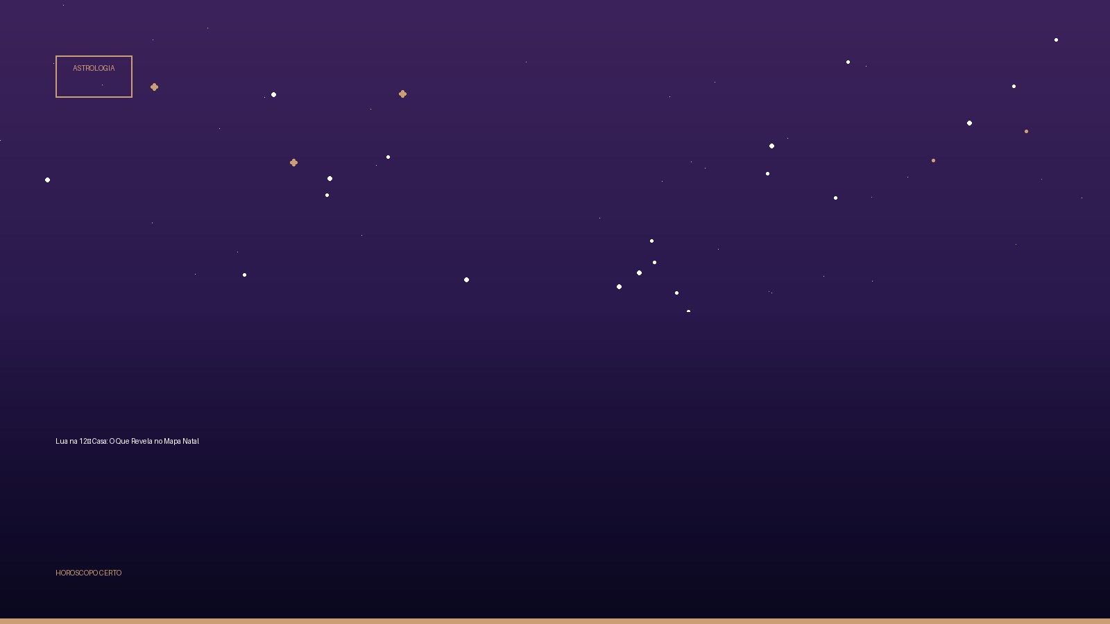 Lua na 12ª Casa: O Que Revela no Mapa Natal — Astrologia no Horoscopo Certo