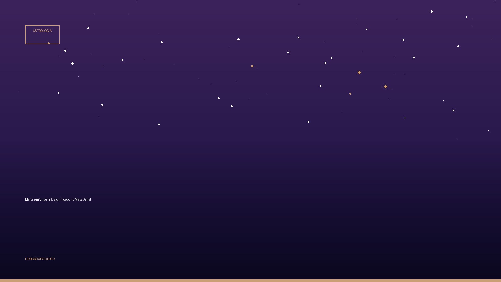 Marte em Virgem ♍: Significado no Mapa Astral — Astrologia no Horoscopo Certo