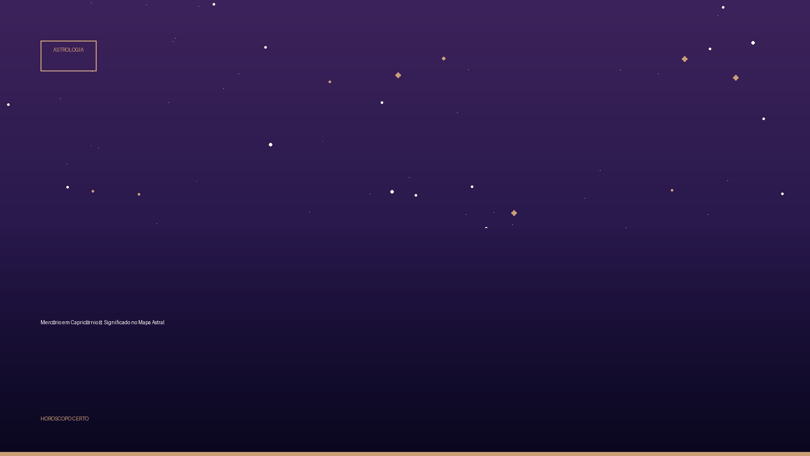 Mercúrio em Capricórnio ♑: Significado no Mapa Astral — Astrologia no Horoscopo Certo