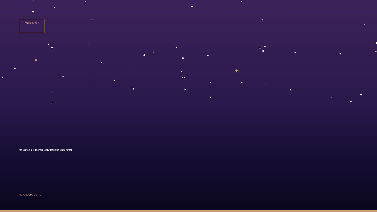 Mercúrio em Virgem ♍: Significado no Mapa Astral — Astrologia no Horoscopo Certo