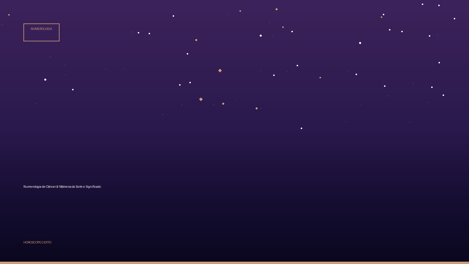 Numerologia de Câncer ♋: Números da Sorte e Significado — Numerologia no Horoscopo Certo