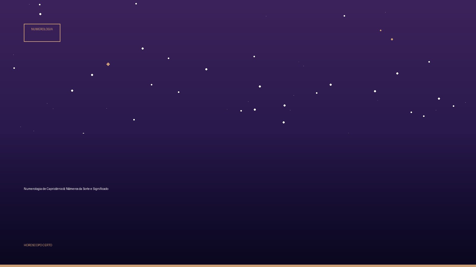 Numerologia de Capricórnio ♑: Números da Sorte e Significado — Numerologia no Horoscopo Certo