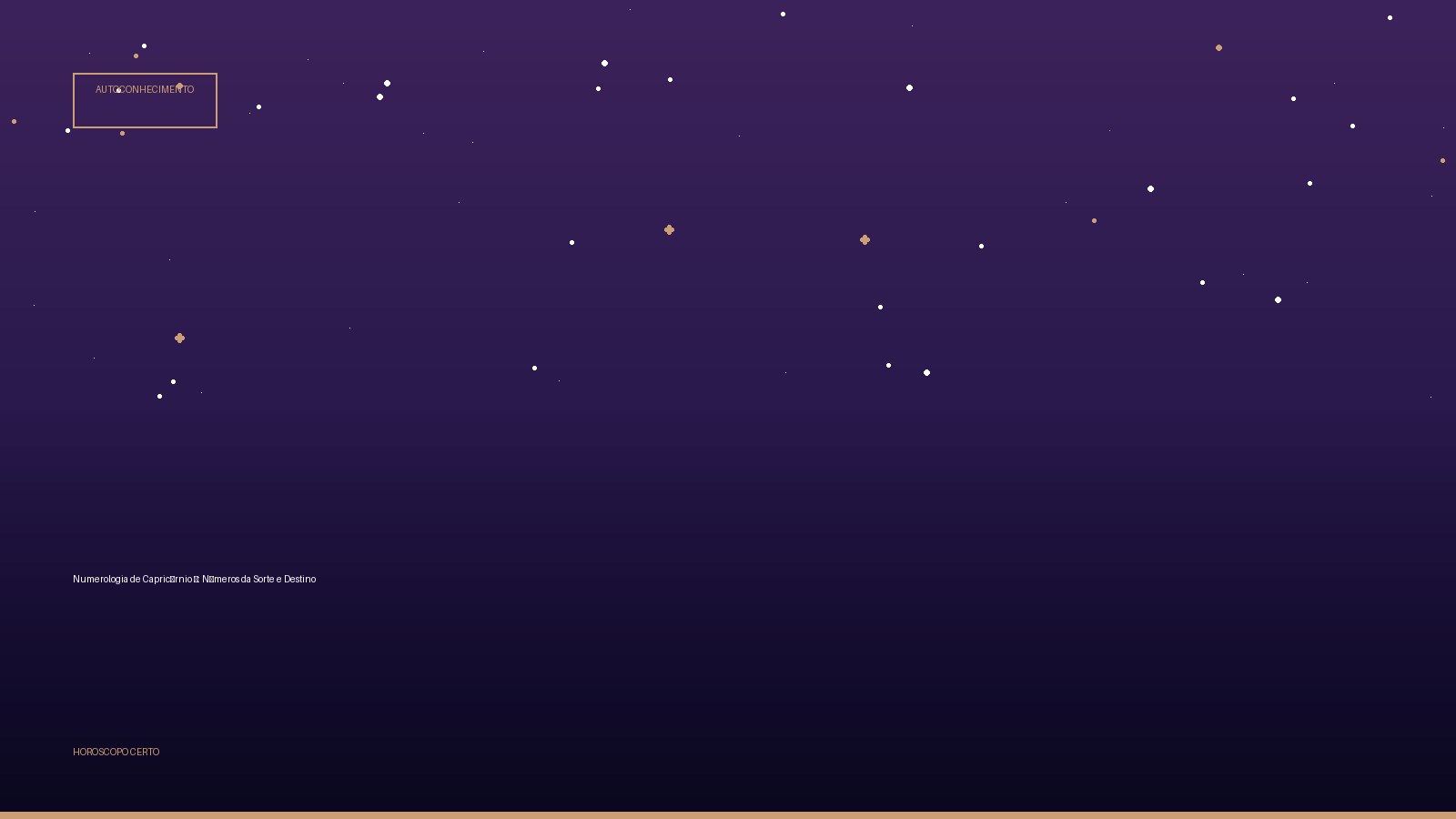 Numerologia de Capricórnio ♑: Números da Sorte e Destino — Autoconhecimento no Horoscopo Certo