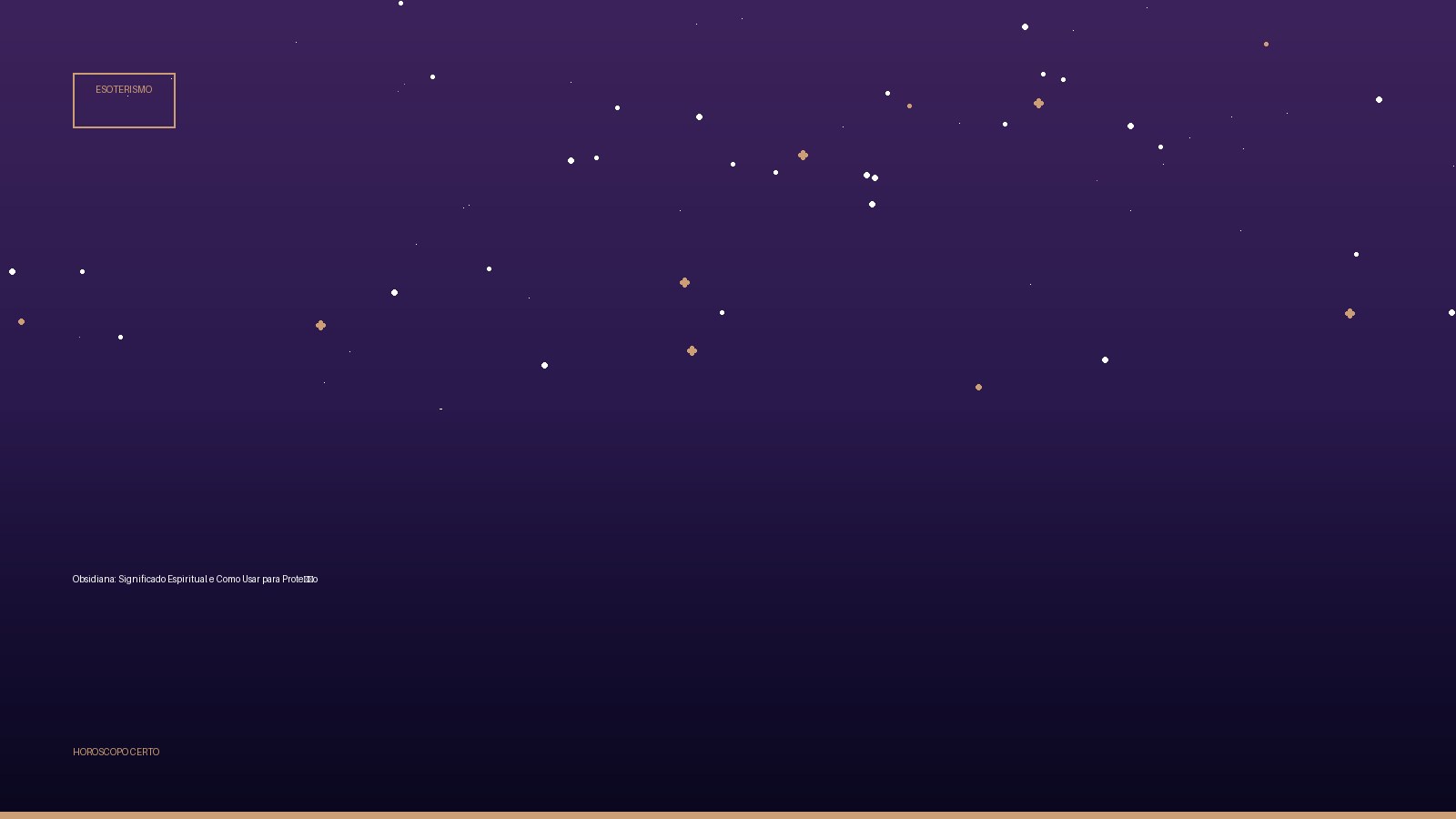 Obsidiana: Significado Espiritual e Como Usar para Proteção — Esoterismo no Horoscopo Certo
