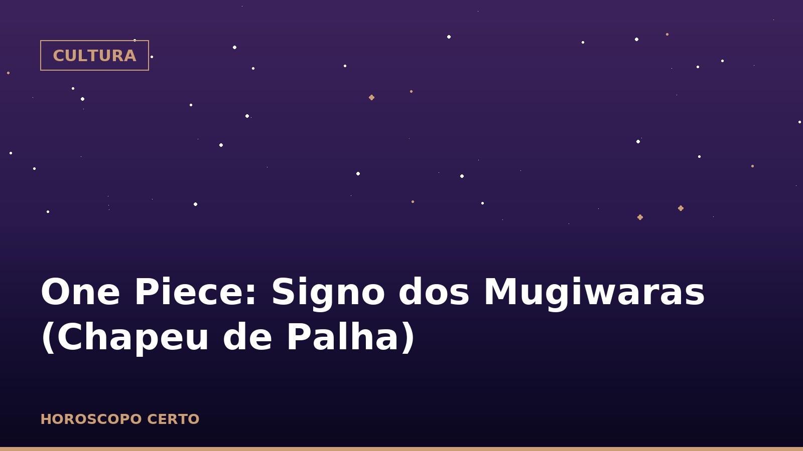 One Piece: Signo dos Mugiwaras (Chapeu de Palha) — Cultura no Horoscopo Certo