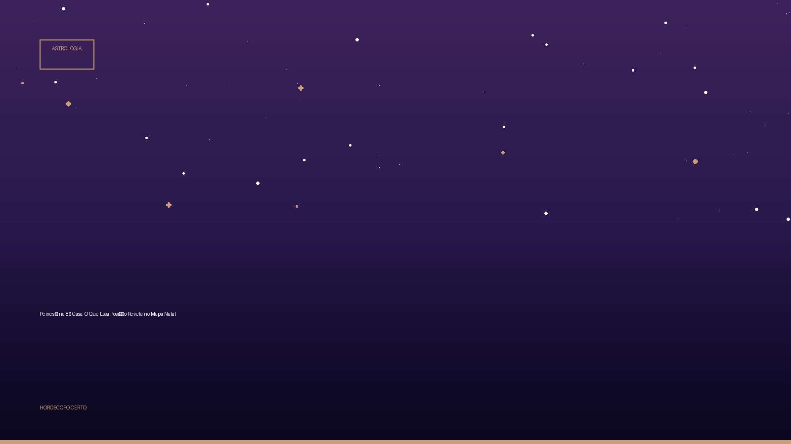Peixes ♓ na 8ª Casa: O Que Essa Posição Revela no Mapa Natal — Astrologia no Horoscopo Certo