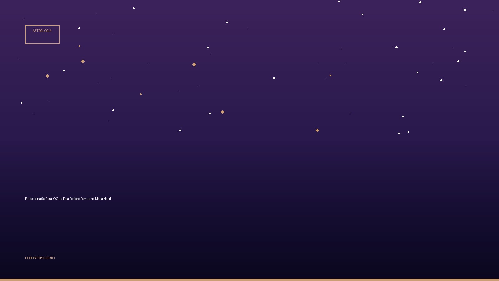 Peixes ♓ na 9ª Casa: O Que Essa Posição Revela no Mapa Natal — Astrologia no Horoscopo Certo