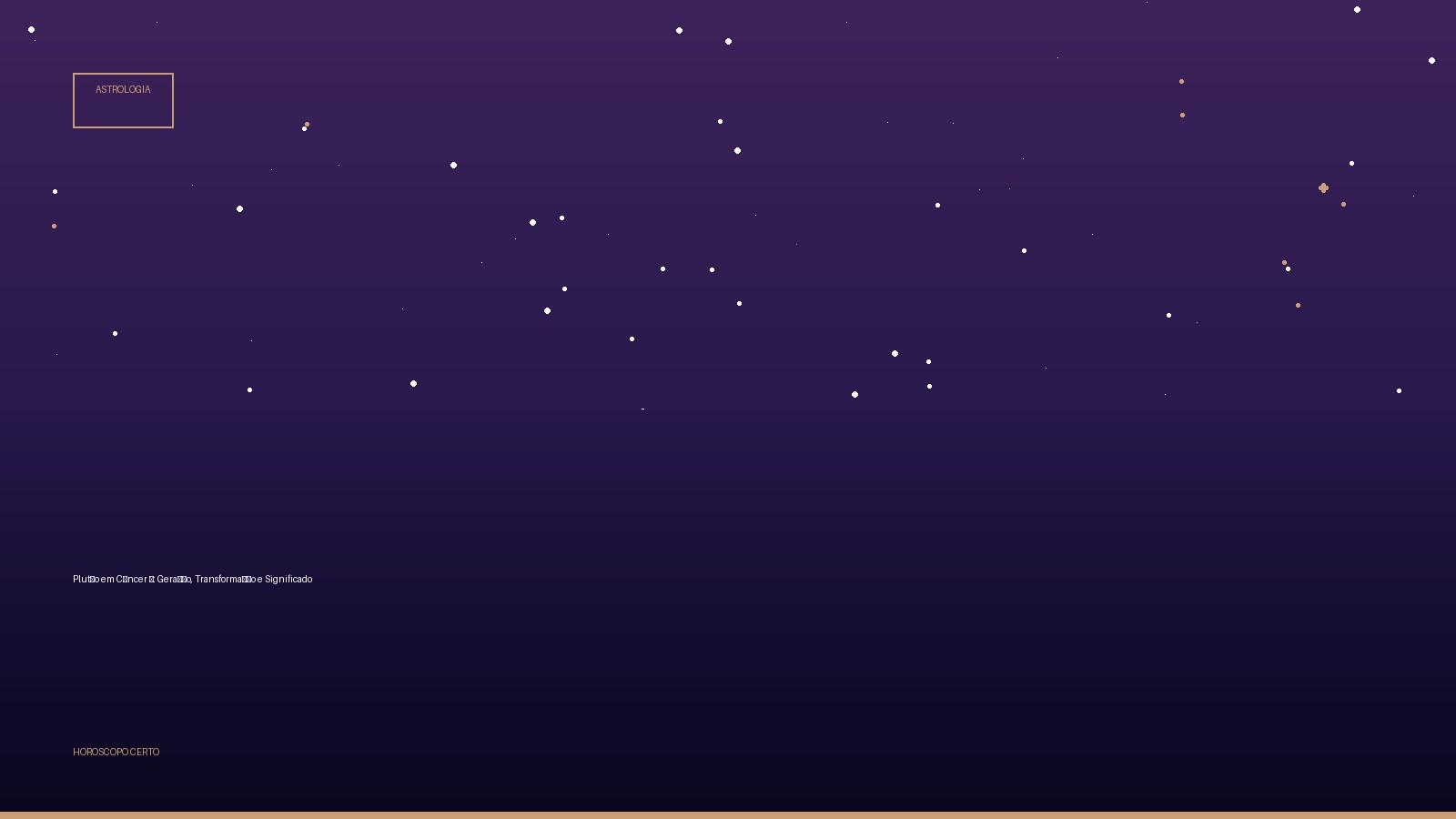 Plutão em Câncer ♋: Geração, Transformação e Significado — Astrologia no Horoscopo Certo