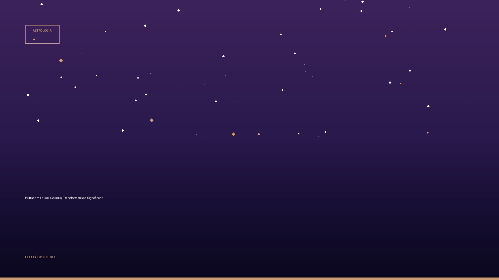 Plutão em Leão ♌: Geração, Transformação e Significado — Astrologia no Horoscopo Certo