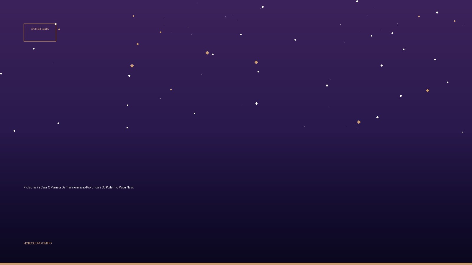 Plutao na 7a Casa: O Planeta Da Transformacao Profunda E Do Poder no Mapa Natal — Astrologia no Horoscopo Certo