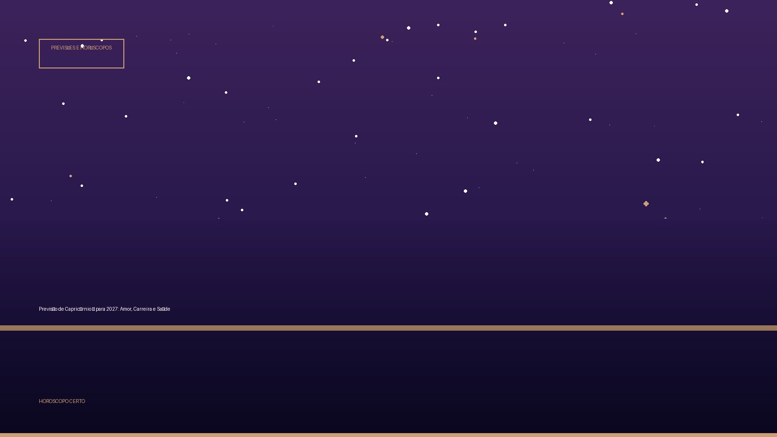 Previsão de Capricórnio ♑ para 2027: Amor, Carreira e Saúde — Previsões e Horóscopos no Horoscopo Certo