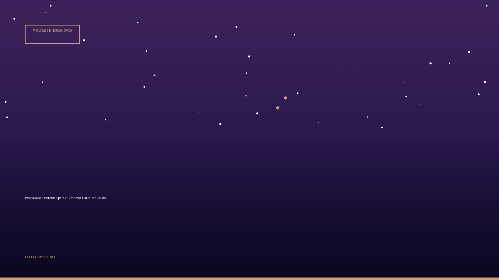 Previsão de Escorpião ♏ para 2027: Amor, Carreira e Saúde — Previsões e Horóscopos no Horoscopo Certo