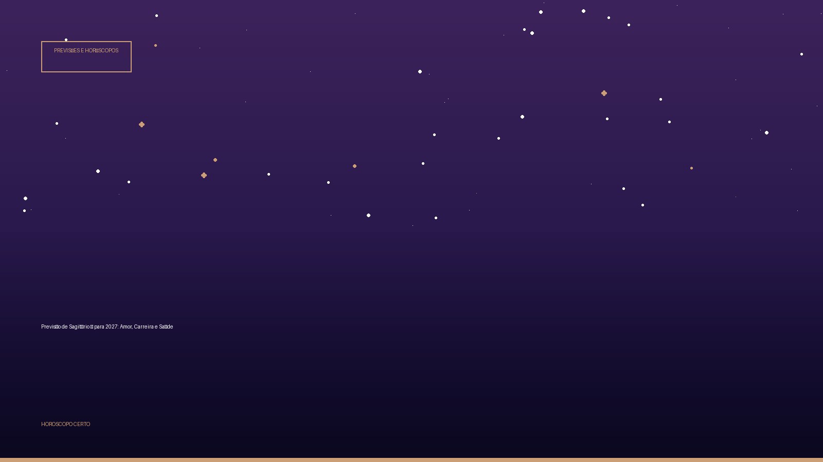 Previsão de Sagitário ♐ para 2027: Amor, Carreira e Saúde — Previsões e Horóscopos no Horoscopo Certo