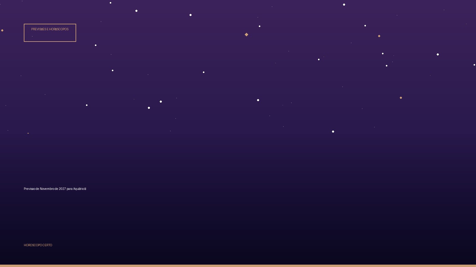 Previsao de Novembro de 2027 para Aquário ♒ — Previsões e Horóscopos no Horoscopo Certo