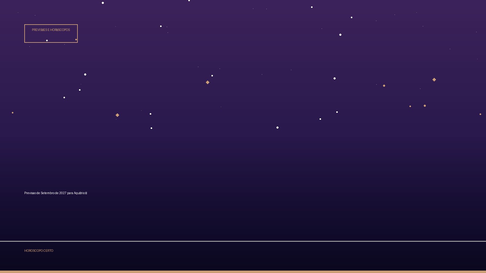 Previsao de Setembro de 2027 para Aquário ♒ — Previsões e Horóscopos no Horoscopo Certo