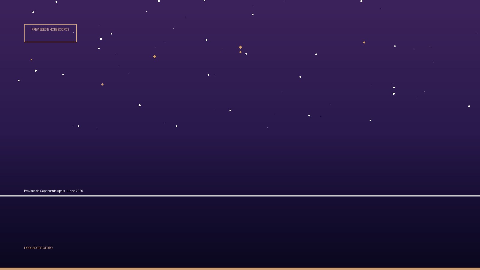 Previsão de Capricórnio ♑ para Junho 2026 — Previsões e Horóscopos no Horoscopo Certo