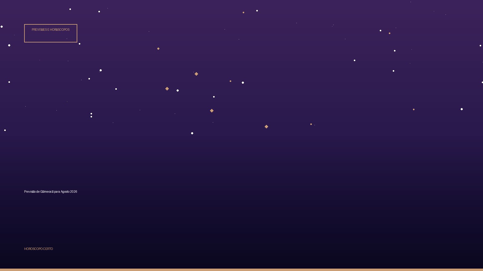 Previsão de Gêmeos ♊ para Agosto 2026 — Previsões e Horóscopos no Horoscopo Certo