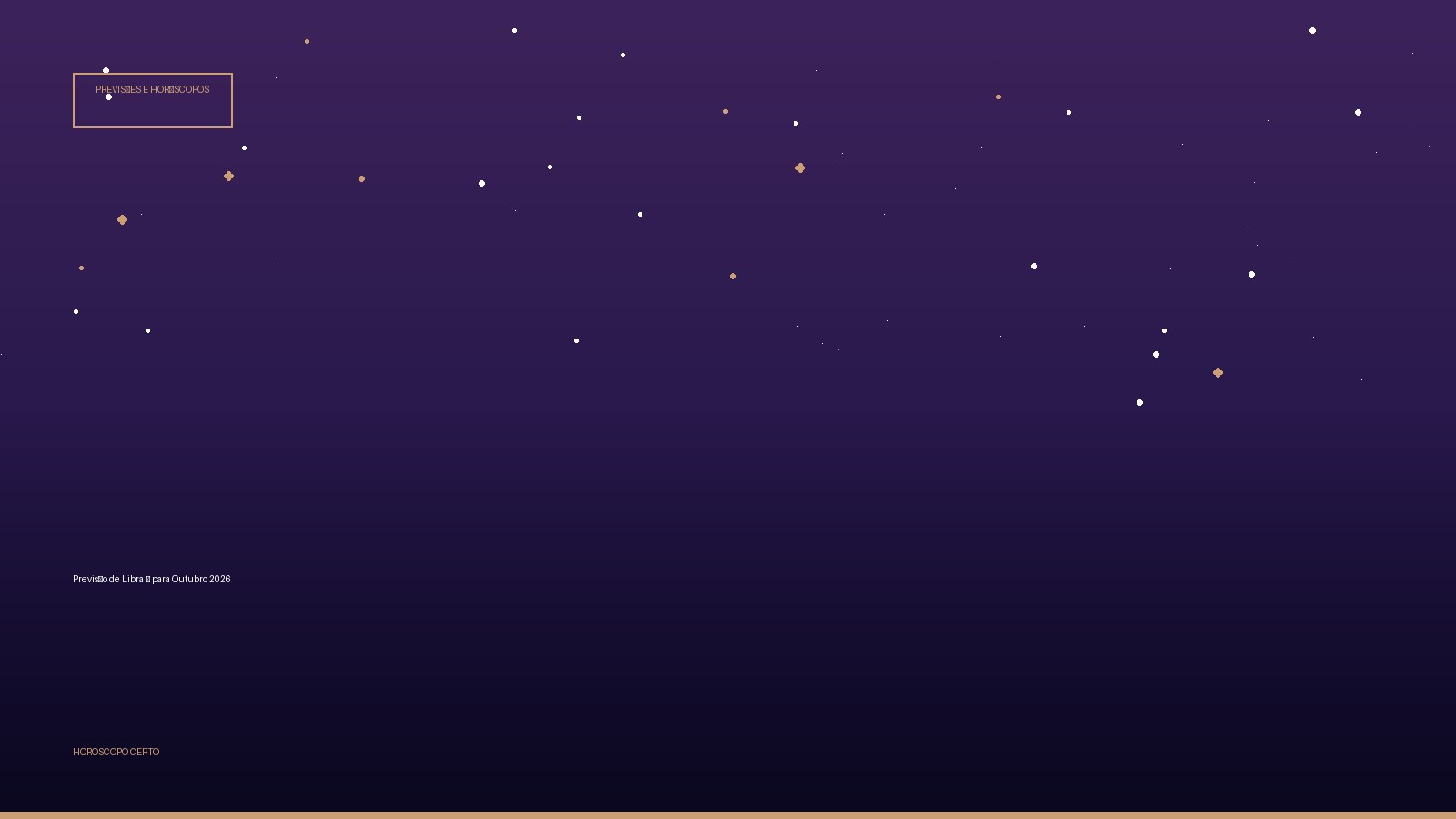 Previsão de Libra ♎ para Outubro 2026 — Previsões e Horóscopos no Horoscopo Certo