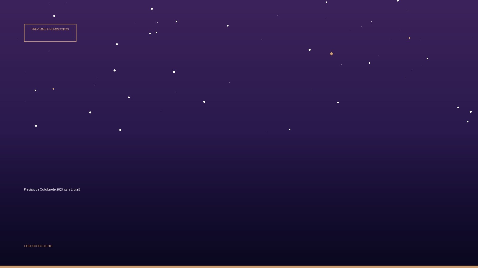 Previsao de Outubro de 2027 para Libra ♎ — Previsões e Horóscopos no Horoscopo Certo