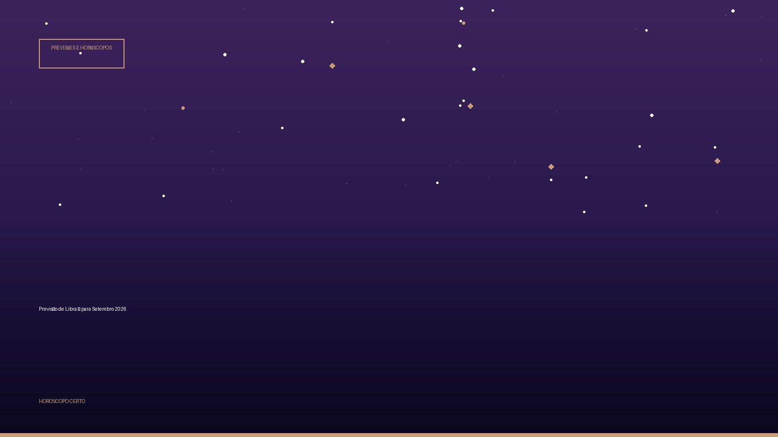 Previsão de Libra ♎ para Setembro 2026 — Previsões e Horóscopos no Horoscopo Certo