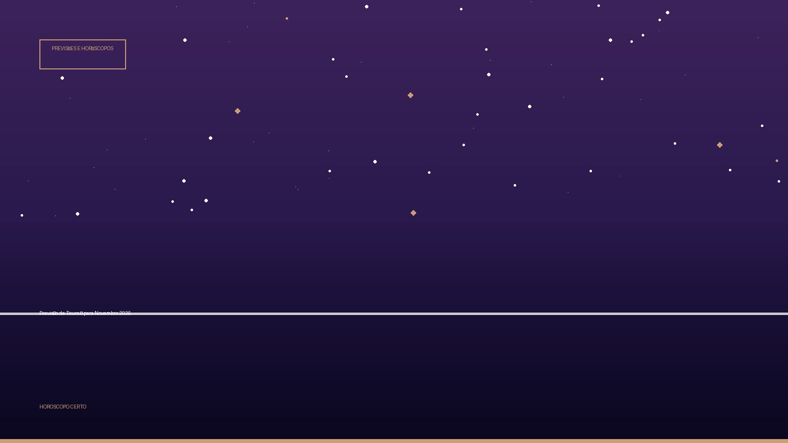 Previsão de Touro ♉ para Novembro 2026 — Previsões e Horóscopos no Horoscopo Certo