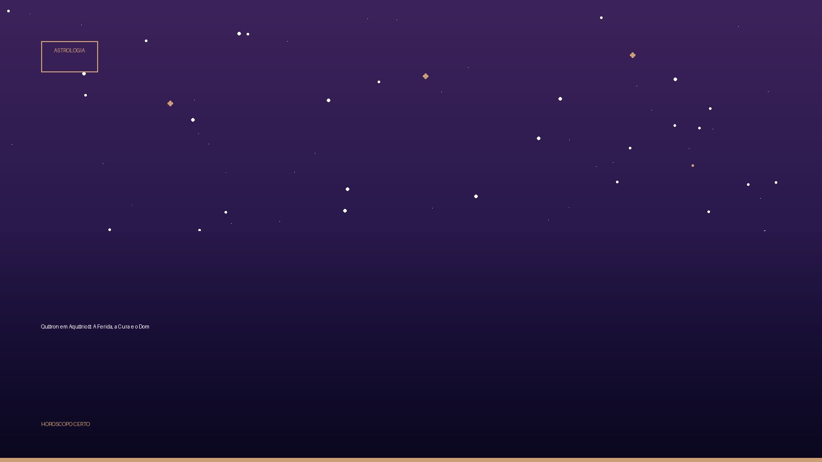 Quíron em Aquário ♒: A Ferida, a Cura e o Dom — Astrologia no Horoscopo Certo