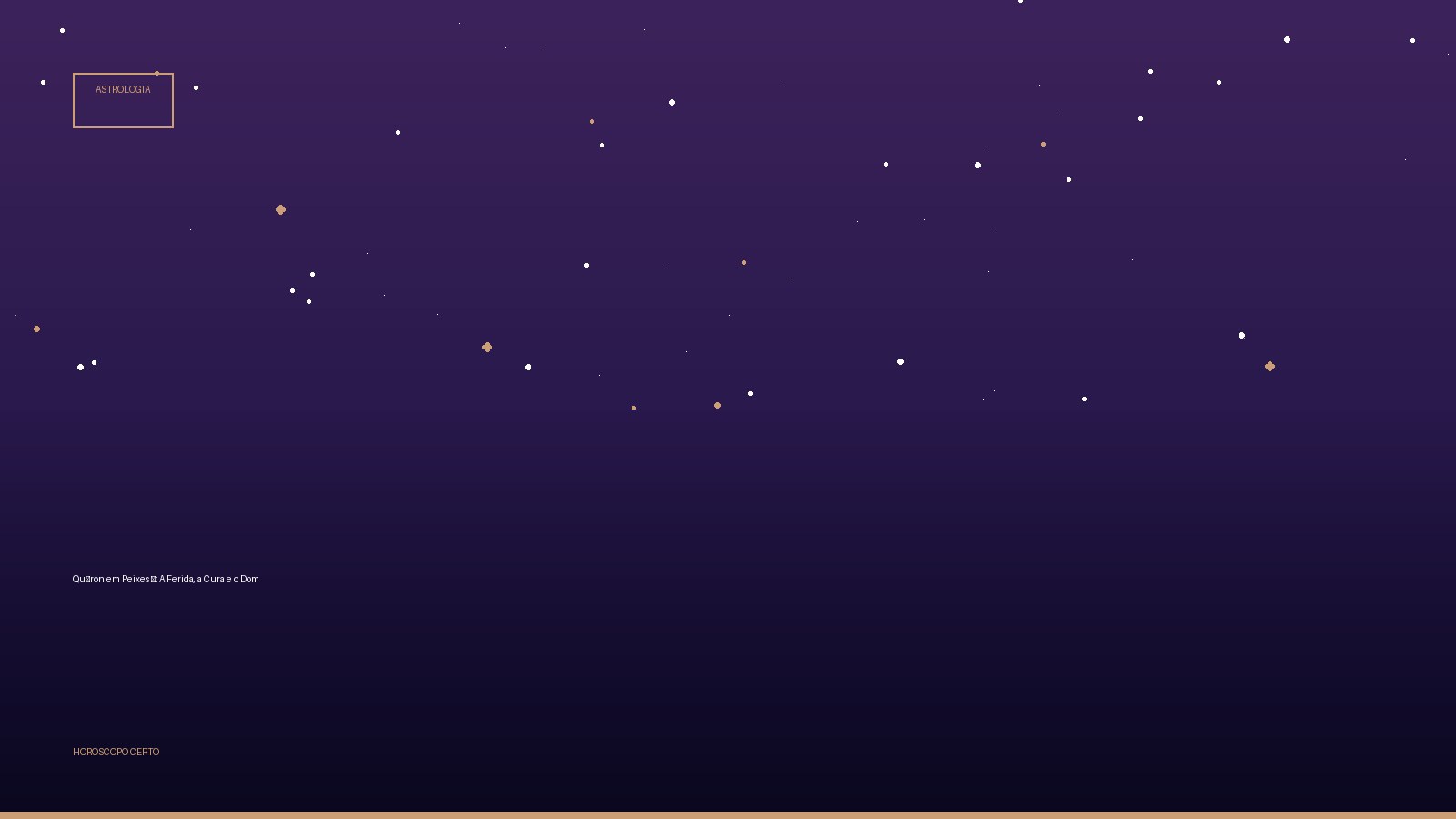 Quíron em Peixes ♓: A Ferida, a Cura e o Dom — Astrologia no Horoscopo Certo