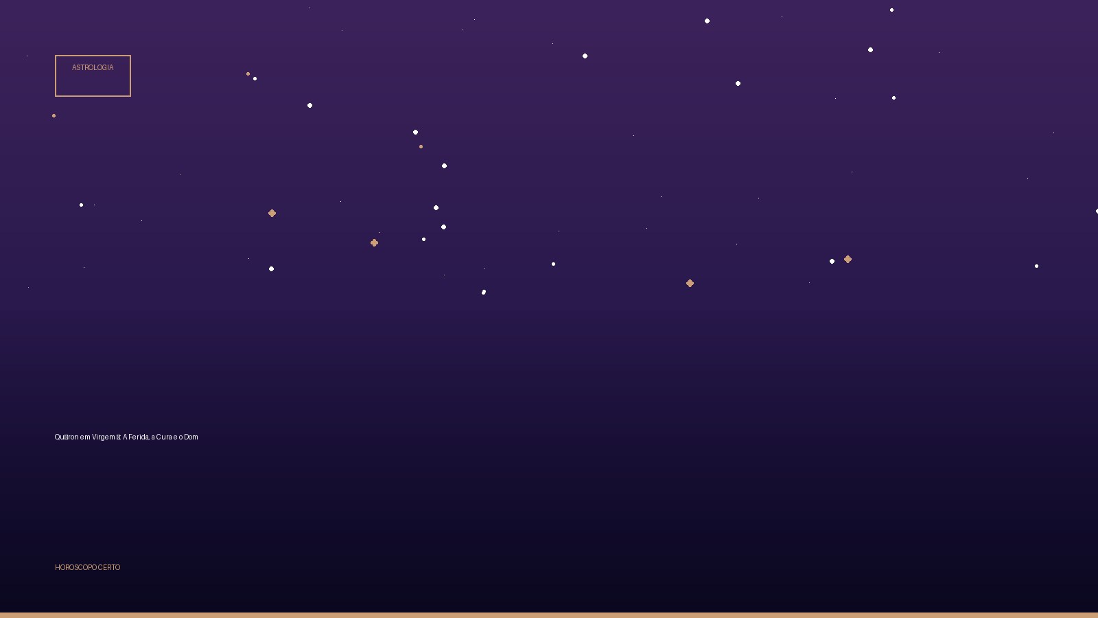 Quíron em Virgem ♍: A Ferida, a Cura e o Dom — Astrologia no Horoscopo Certo