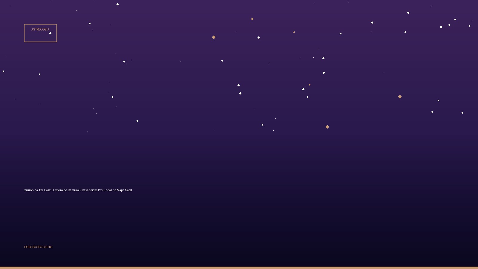 Quiron na 12a Casa: O Asteroide Da Cura E Das Feridas Profundas no Mapa Natal — Astrologia no Horoscopo Certo