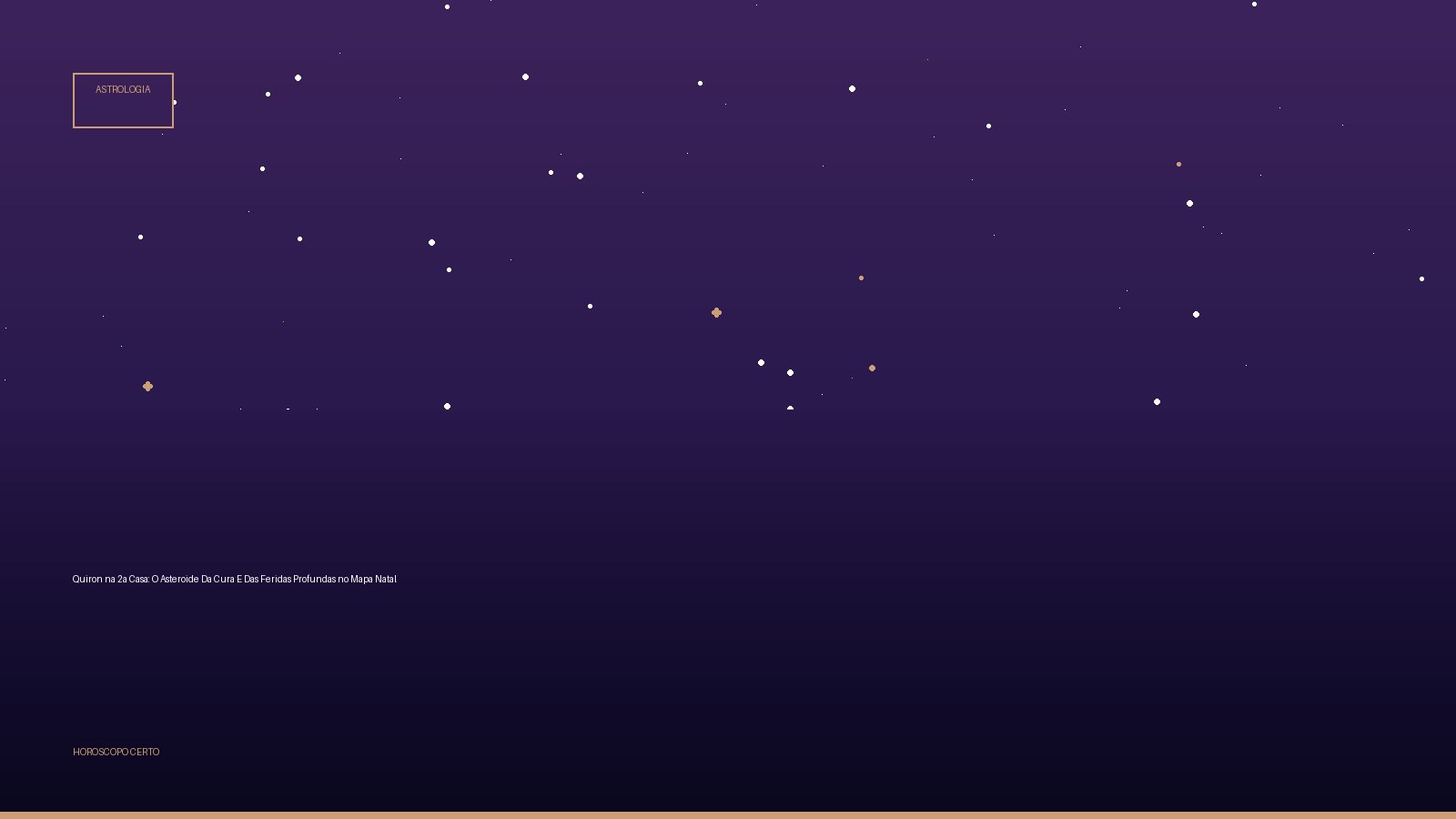 Quiron na 2a Casa: O Asteroide Da Cura E Das Feridas Profundas no Mapa Natal — Astrologia no Horoscopo Certo
