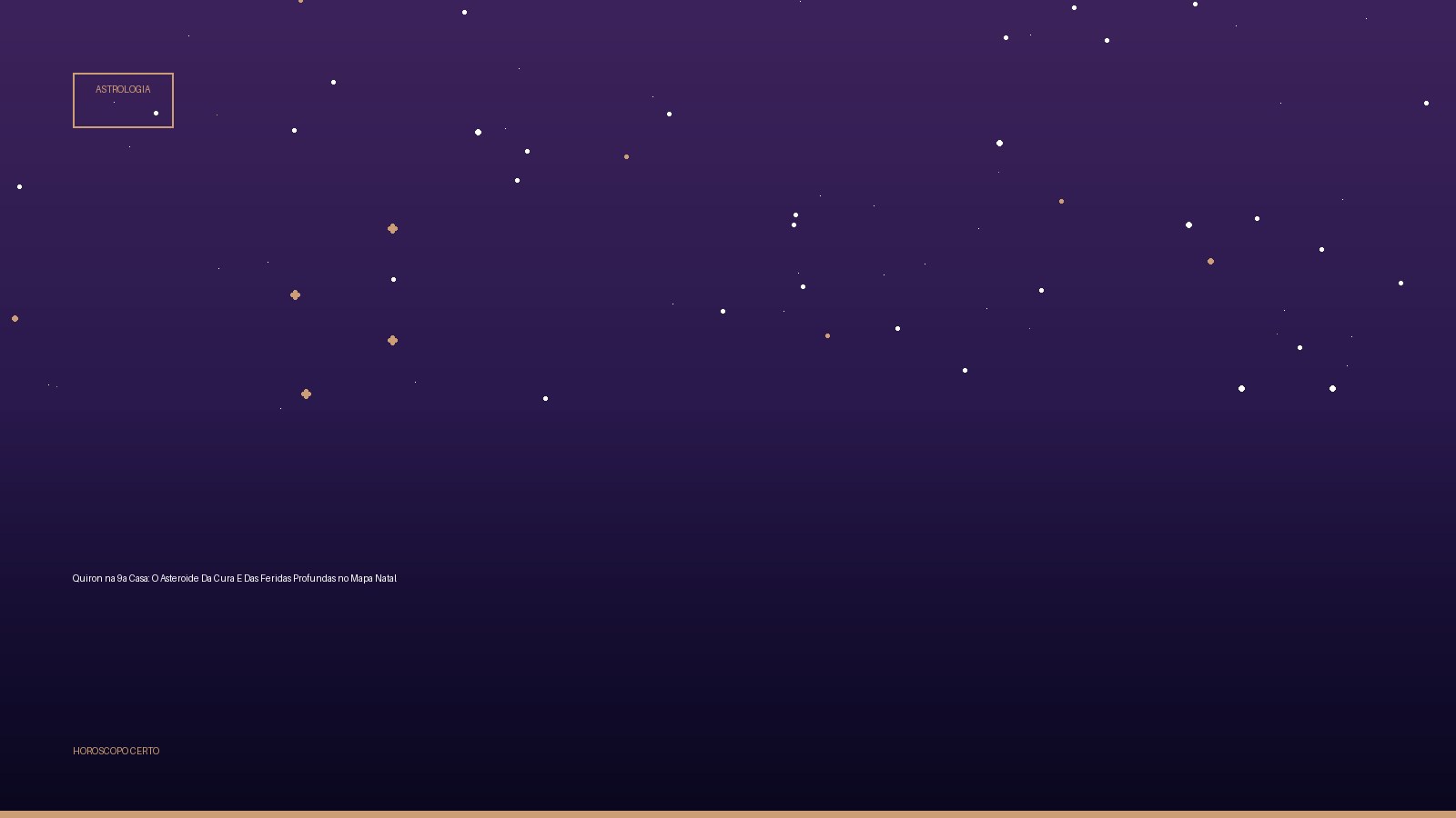 Quiron na 9a Casa: O Asteroide Da Cura E Das Feridas Profundas no Mapa Natal — Astrologia no Horoscopo Certo