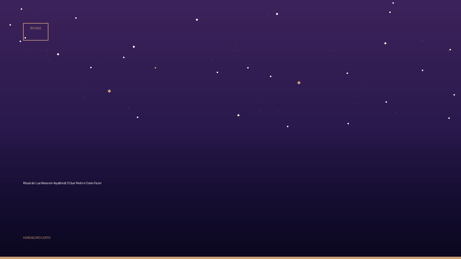 Ritual de Lua Nova em Aquário ♒: O Que Pedir e Como Fazer — Rituais no Horoscopo Certo