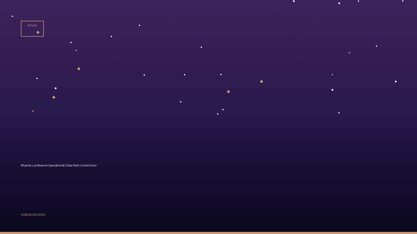 Ritual de Lua Nova em Capricórnio ♑: O Que Pedir e Como Fazer — Rituais no Horoscopo Certo