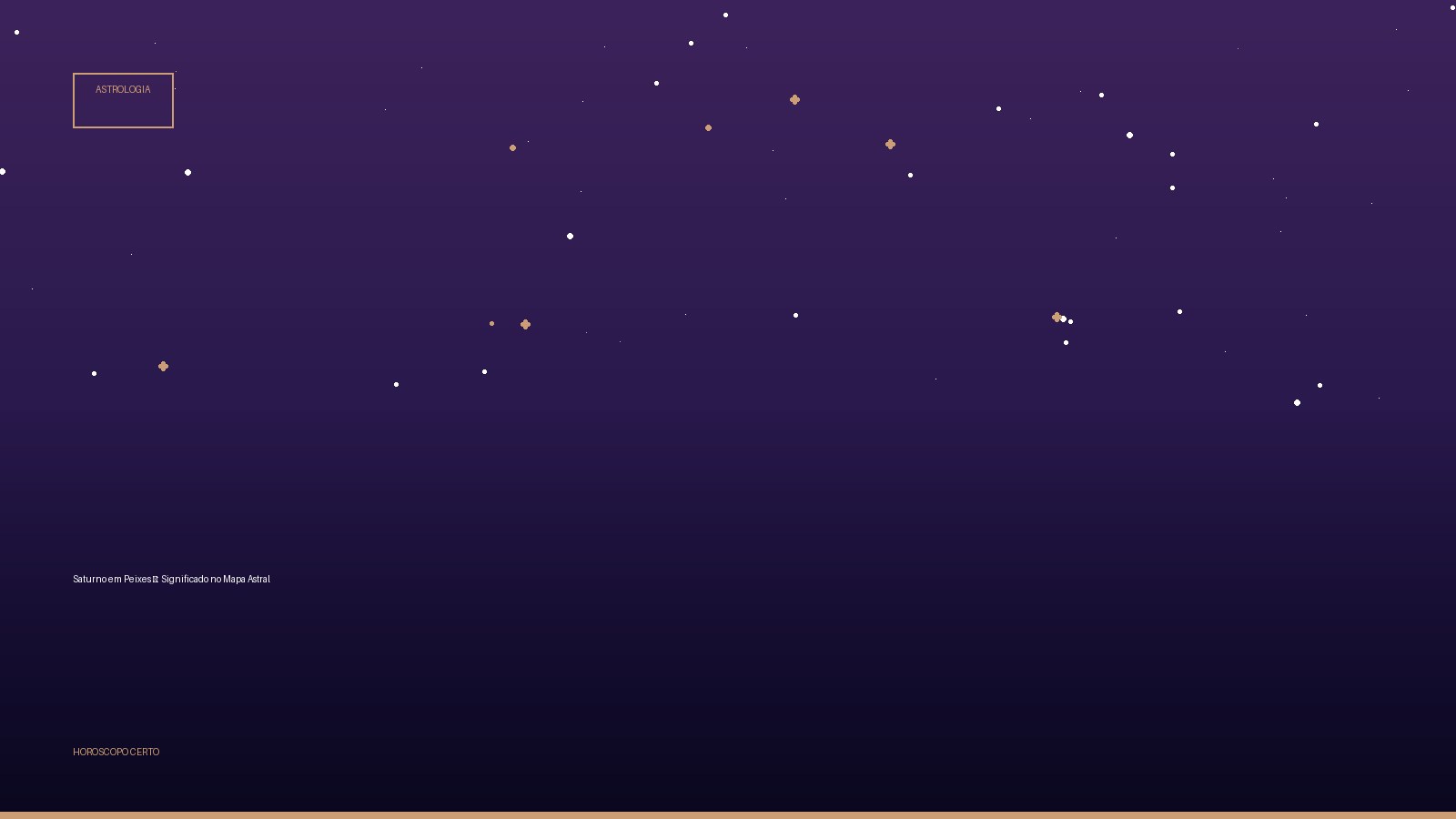 Saturno em Peixes ♓: Significado no Mapa Astral — Astrologia no Horoscopo Certo