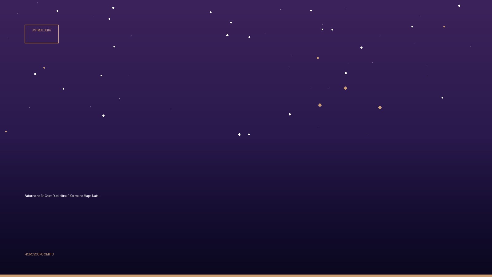 Saturno na 3ª Casa: Disciplina E Karma no Mapa Natal — Astrologia no Horoscopo Certo