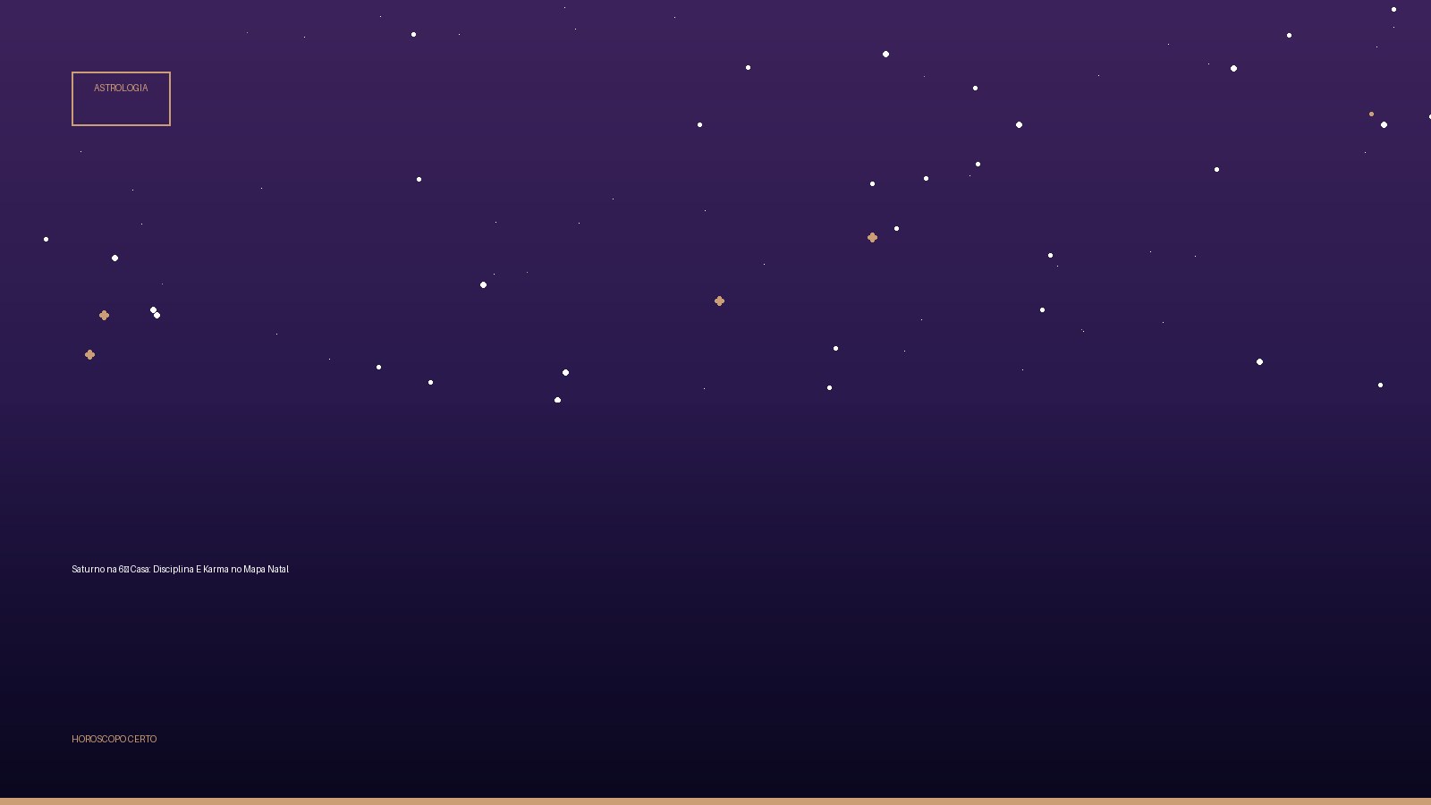 Saturno na 6ª Casa: Disciplina E Karma no Mapa Natal — Astrologia no Horoscopo Certo