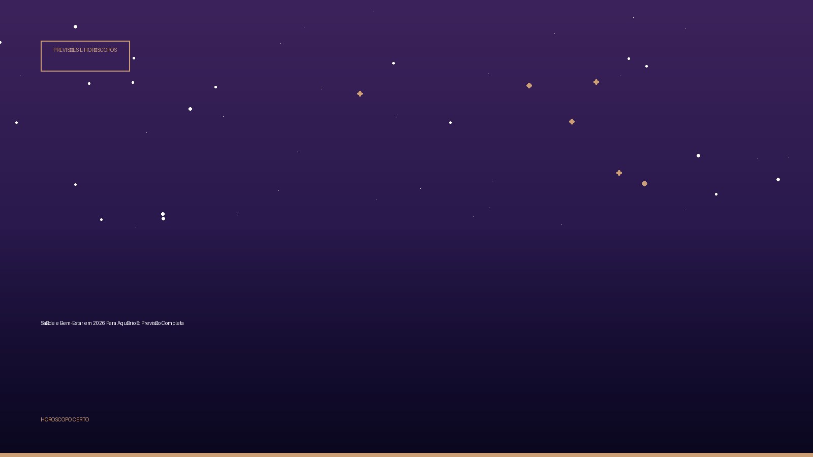 Saúde e Bem-Estar em 2026 Para Aquário ♒: Previsão Completa — Previsões e Horóscopos no Horoscopo Certo