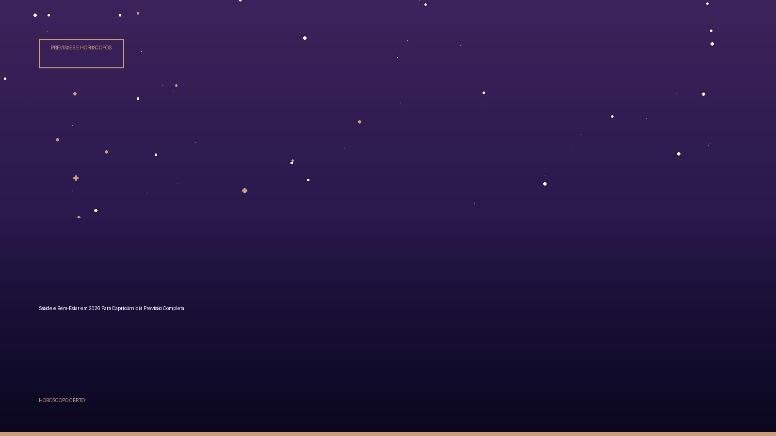 Saúde e Bem-Estar em 2026 Para Capricórnio ♑: Previsão Completa — Previsões e Horóscopos no Horoscopo Certo