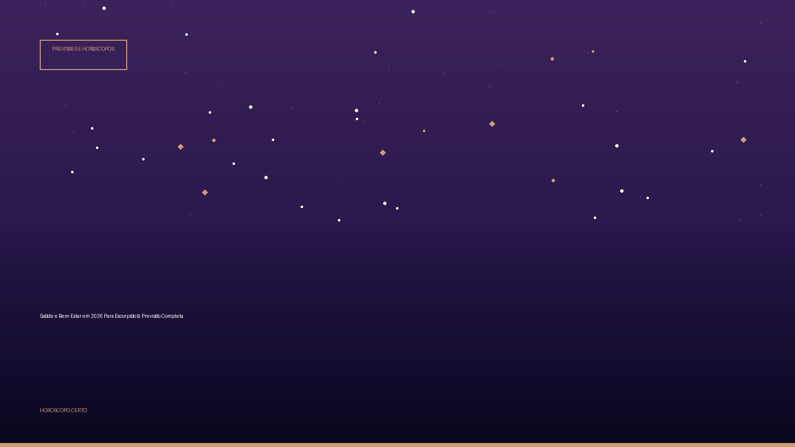 Saúde e Bem-Estar em 2026 Para Escorpião ♏: Previsão Completa — Previsões e Horóscopos no Horoscopo Certo