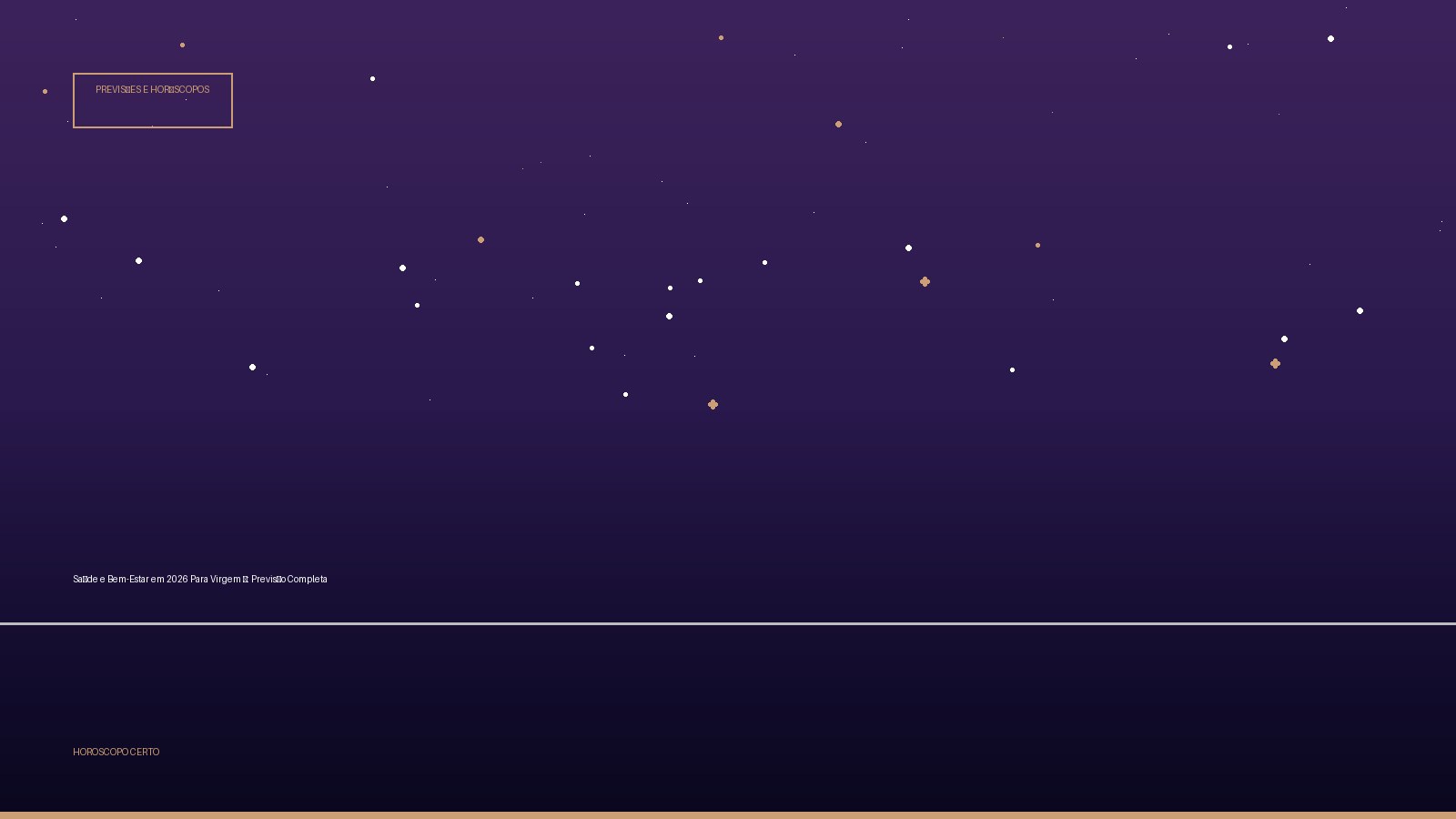 Saúde e Bem-Estar em 2026 Para Virgem ♍: Previsão Completa — Previsões e Horóscopos no Horoscopo Certo