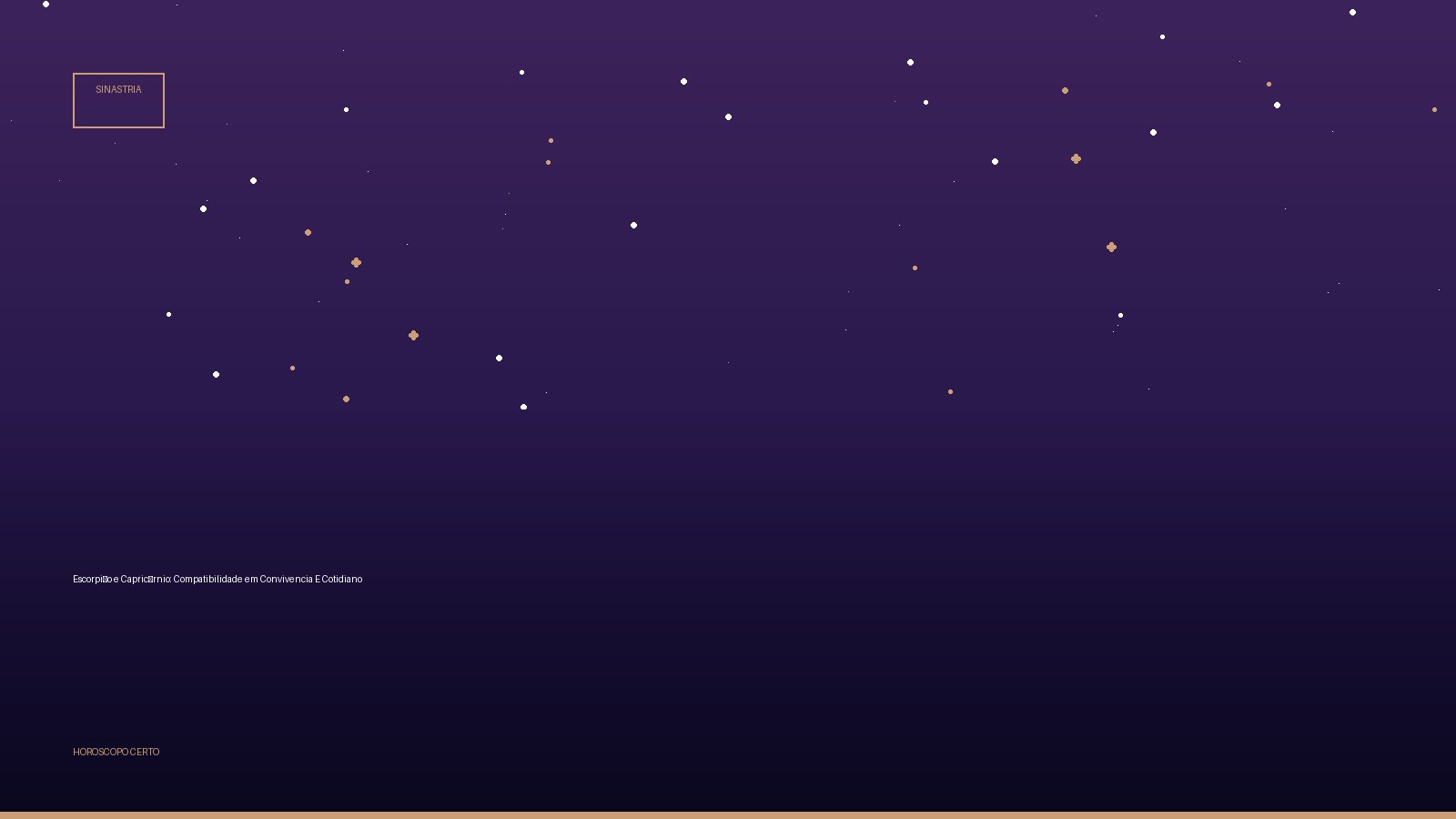 Escorpião e Capricórnio: Compatibilidade em Convivencia E Cotidiano — Sinastria no Horoscopo Certo