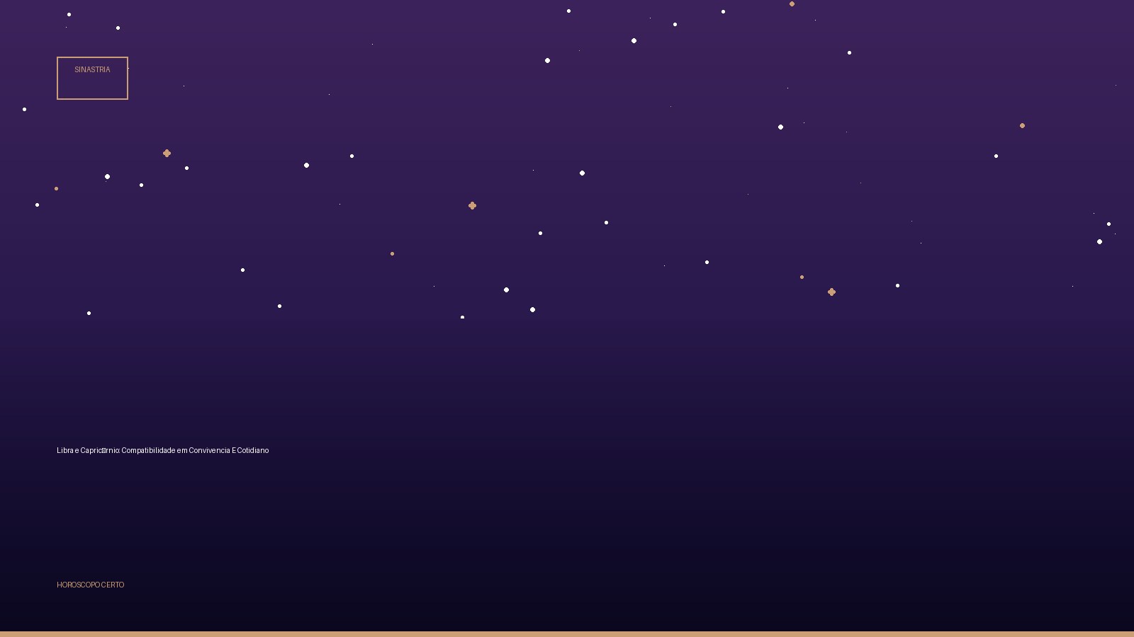 Libra e Capricórnio: Compatibilidade em Convivencia E Cotidiano — Sinastria no Horoscopo Certo