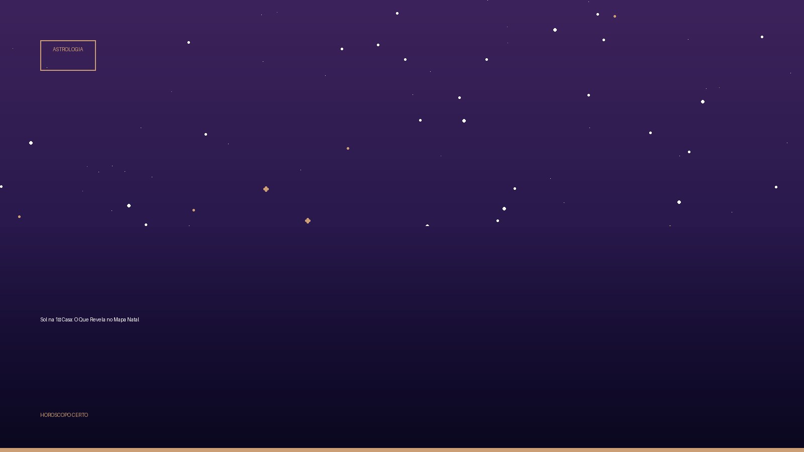 Sol na 1ª Casa: O Que Revela no Mapa Natal — Astrologia no Horoscopo Certo